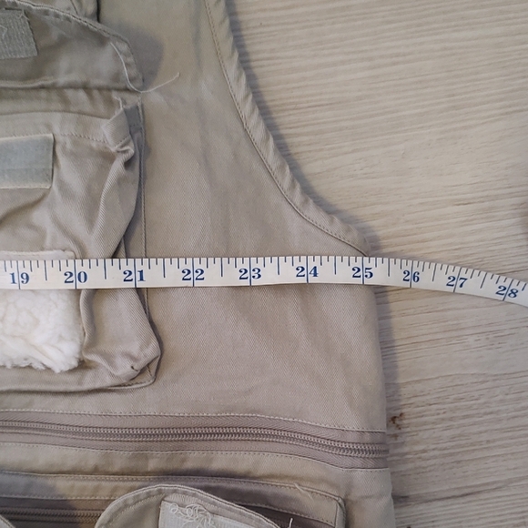 WALKER Men's Vintage Utility Sporting Vest in Cream Large - Picture 6 of 9